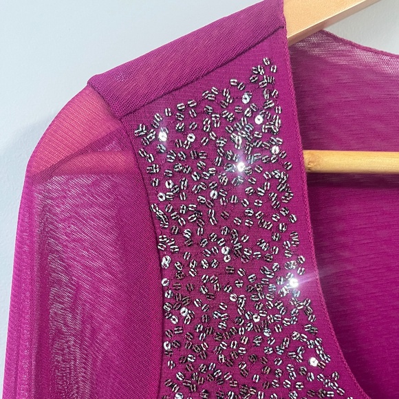 Tristan Sparkly long sleeve tee in fushia size XL - Picture 6 of 6